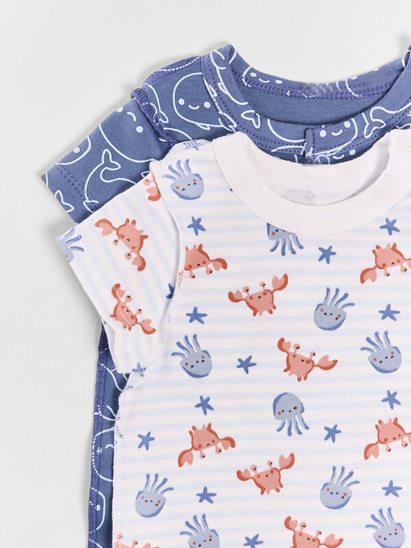 MARK FORMELLE Полукомбинезон 591446 13024-1-2 крабики и медузы на полоске +киты на синем