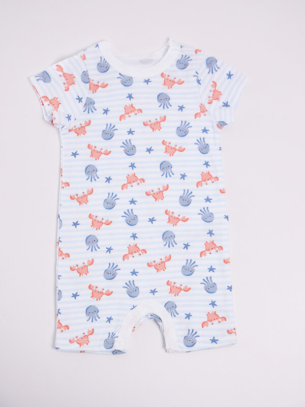 MARK FORMELLE Полукомбинезон 591448 13024-2 крабики и медузы на полоске +киты на синем