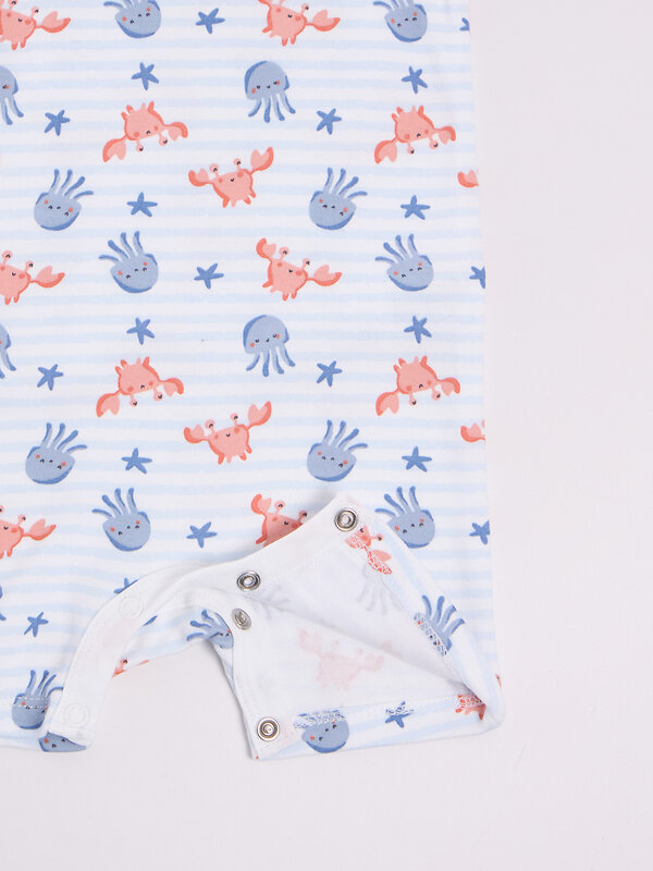 MARK FORMELLE Полукомбинезон 591448 13024-2 крабики и медузы на полоске +киты на синем
