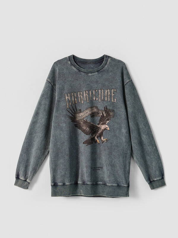 MARK FORMELLE Свитшот 591459 121873/1 ACID WASH графит +печать
