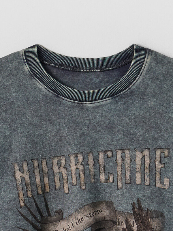 MARK FORMELLE Свитшот 591459 121873/1 ACID WASH графит +печать