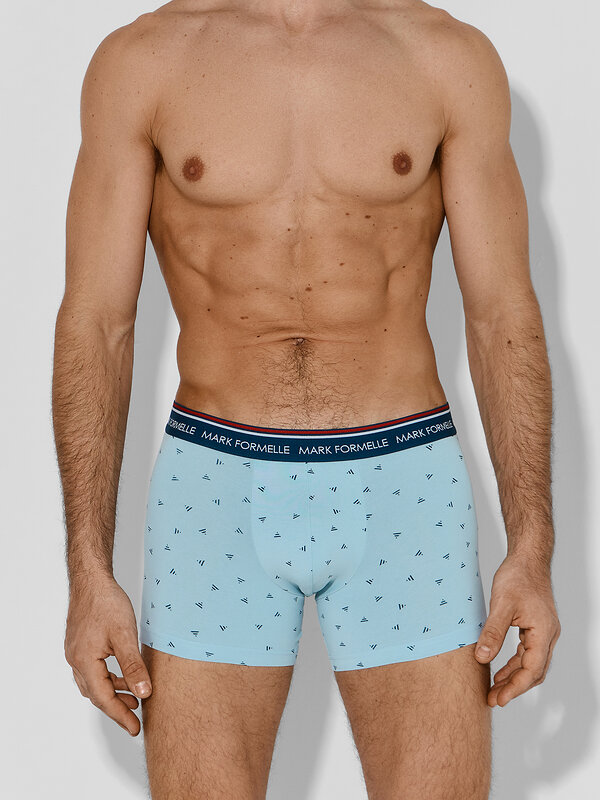 MARK FORMELLE Трусы 591543 411221-2 треугольники на серо -бирюзовом +изумруд