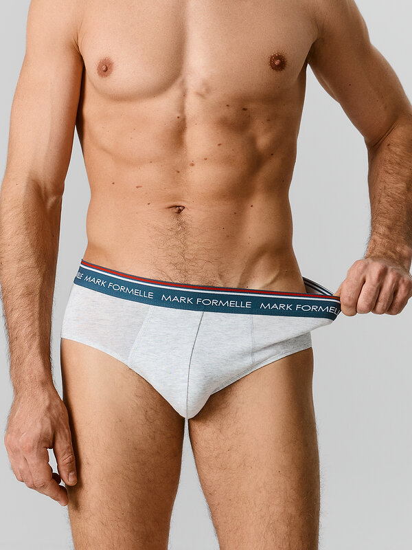 MARK FORMELLE Трусы 591547 411170-3 серый меланж+полынь +морская волна