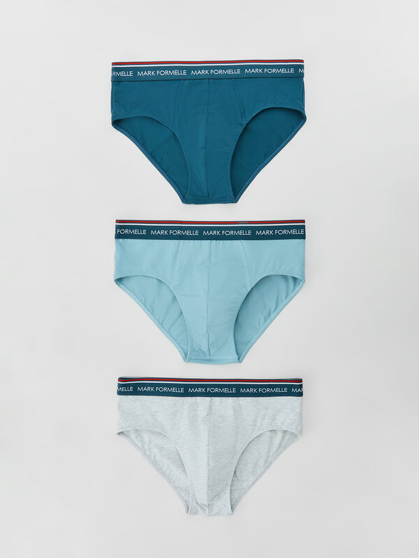 MARK FORMELLE Трусы 591547 411170-3 серый меланж+полынь +морская волна