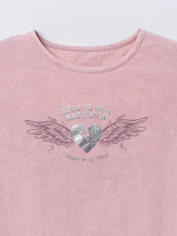 MARK FORMELLE Футболка 591556 117946 ACID WASH сиреневый +печать