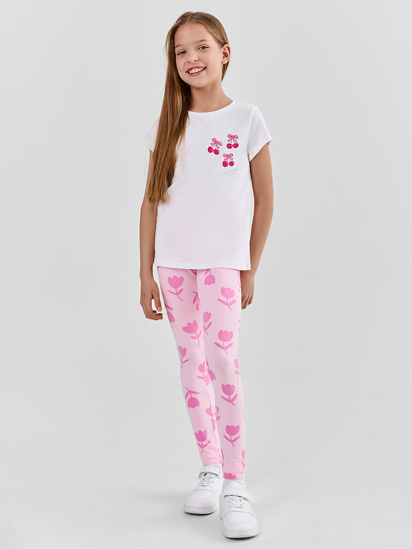 MARK FORMELLE Футболка 591557 117892-2 белый +вишенки на розовом