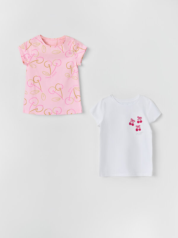 MARK FORMELLE Футболка 591557 117892-2 белый +вишенки на розовом