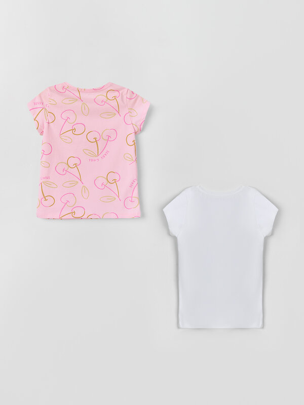 MARK FORMELLE Футболка 591557 117892-2 белый +вишенки на розовом