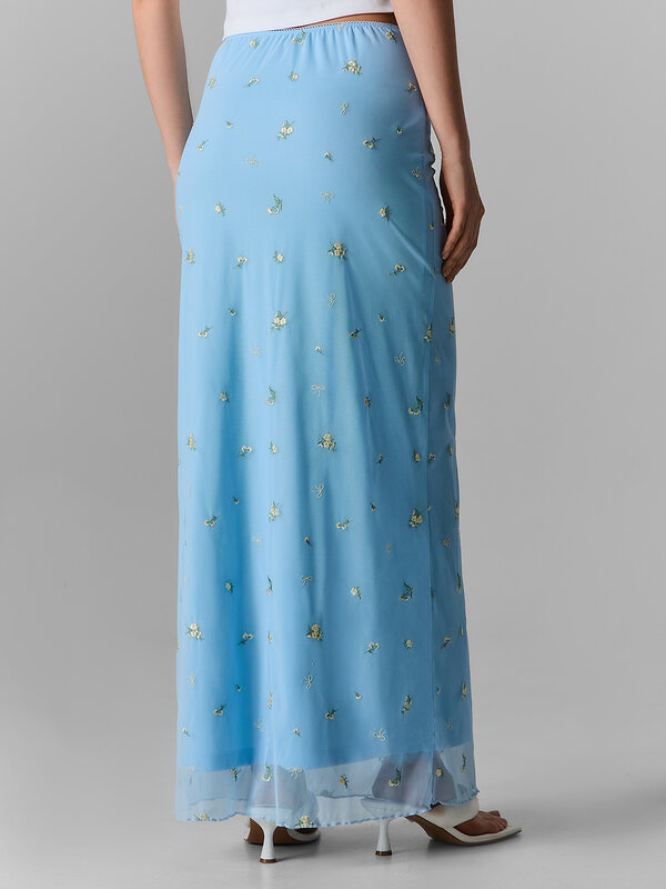 MARK FORMELLE Юбка 591592 152832 цветочки на св.голубом