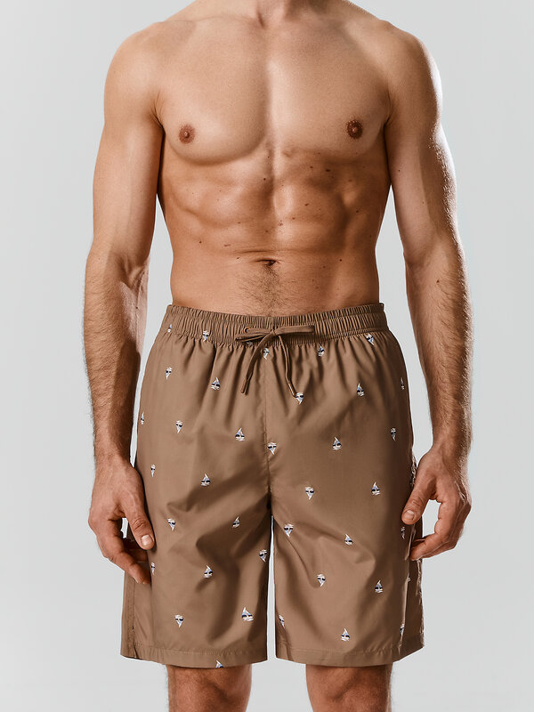 MARK FORMELLE Шорты 591611 701009 кораблики на коричневом