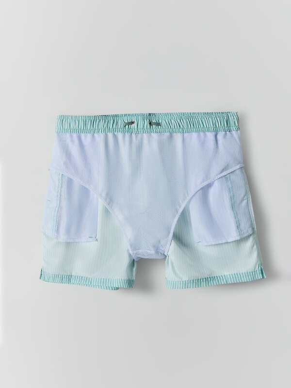 MARK FORMELLE Шорты 591613 701010 белая полоска на шалфее