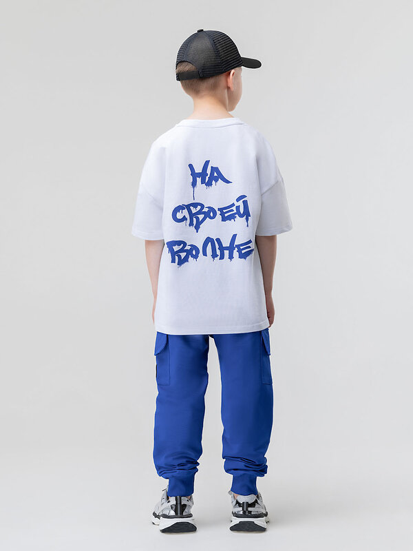 Bodo Футболка 591663 4-348MU белый (васильковый)