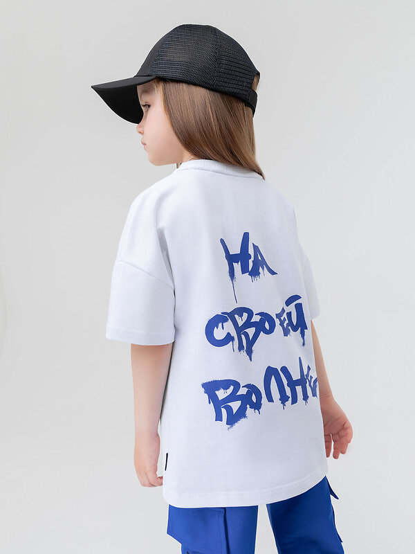 Bodo Футболка 591663 4-348MU белый (васильковый)