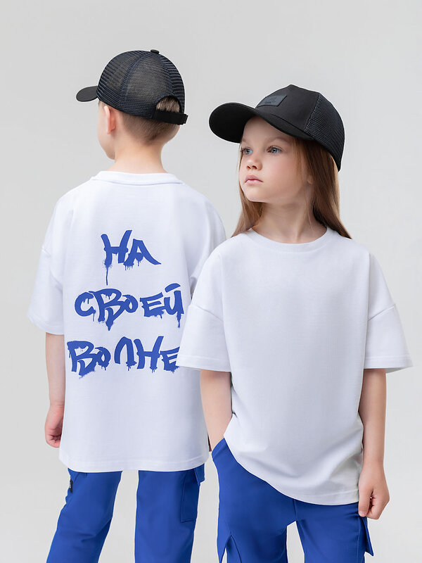 Bodo Футболка 591663 4-348MU белый (васильковый)