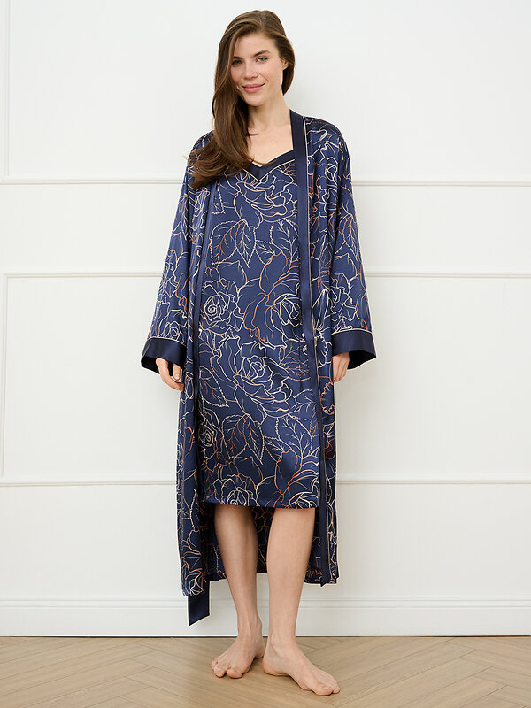 Omsa Сорочка 591714 OmD 0103D ROSA Сорочка жен. (на уз. бретелях удлинен. с разрезом), PL Blu/Multicolor (Мультиколор)