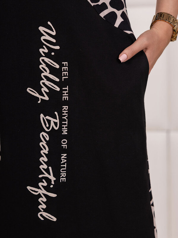 Текс-плюс Платье 591749 00-00247833 Черный, бежевый