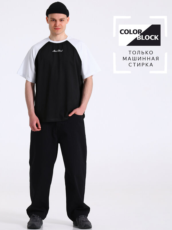 Апрель Футболка 591838 1МДФК5040001 черный+белый