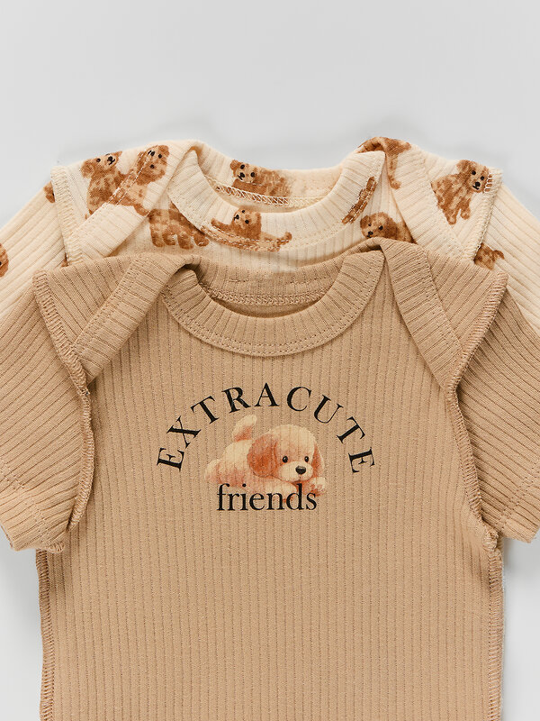 MARK FORMELLE Боди детское 591887 13015-1-2 ирландский крем +собачки на молочном