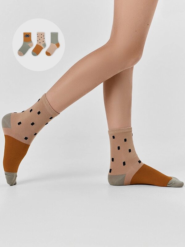 MARK FORMELLE Детские носки 591909 430A-2071 оливка /капучино /св.кэмел/