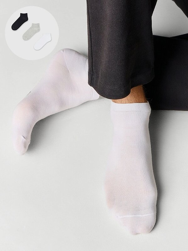 MARK FORMELLE Мужские носки 591916 101A-229 белый /сер.меланж /черный/