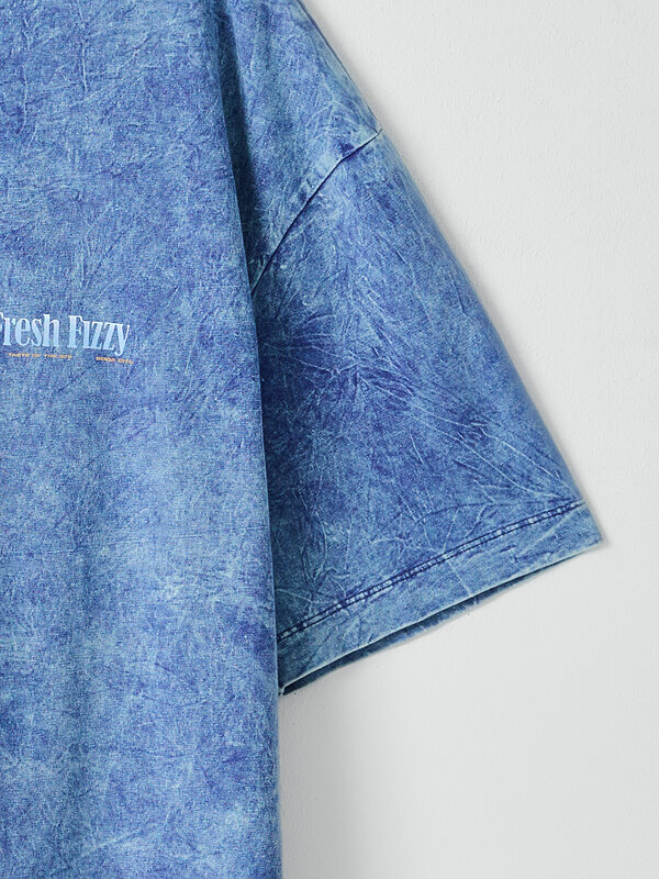 MARK FORMELLE Футболка 591953 111889 ACID WASH сине -фиолетовый +печать