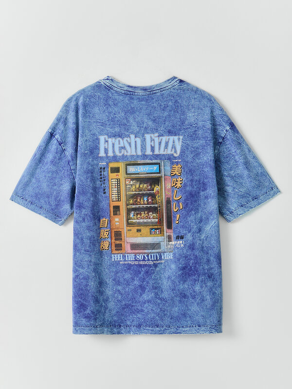 MARK FORMELLE Футболка 591953 111889 ACID WASH сине -фиолетовый +печать