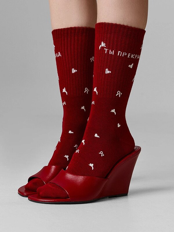 MARK FORMELLE Женские носки 591956 217K-3504 вишневый