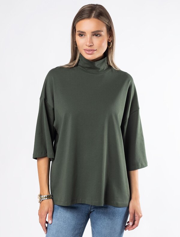 VILATTE Джемпер 591974 D49.934 темно-оливковый