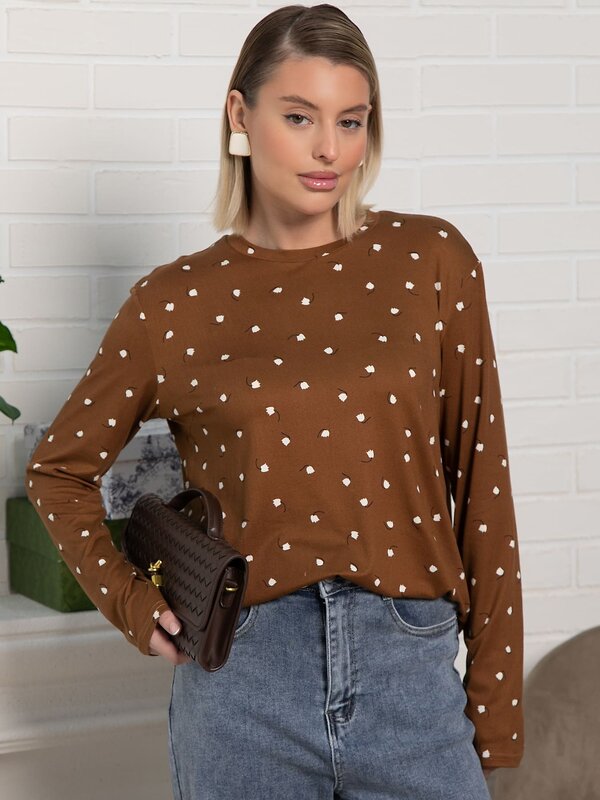 LT Collection Лонгслив 592044 Б15511-7М коричневый