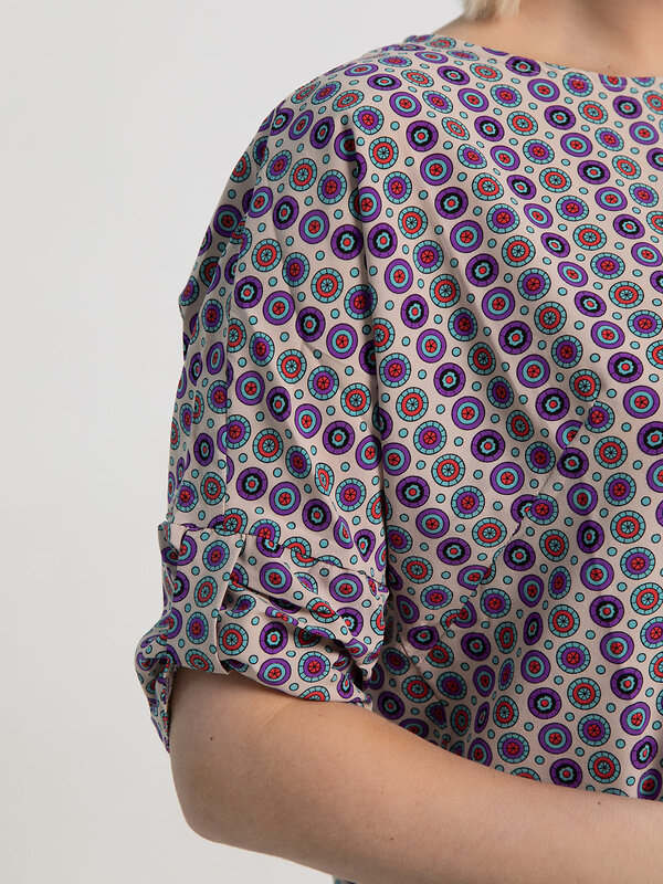 LT Collection Блуза 592045 Б15518-30М бежево-фиолетовый