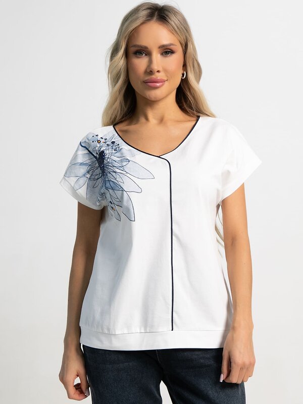 LT Collection Блуза 592052 Б15564-18М белый