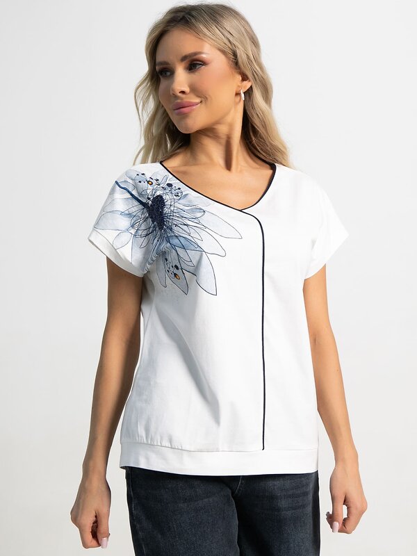 LT Collection Блуза 592052 Б15564-18М белый