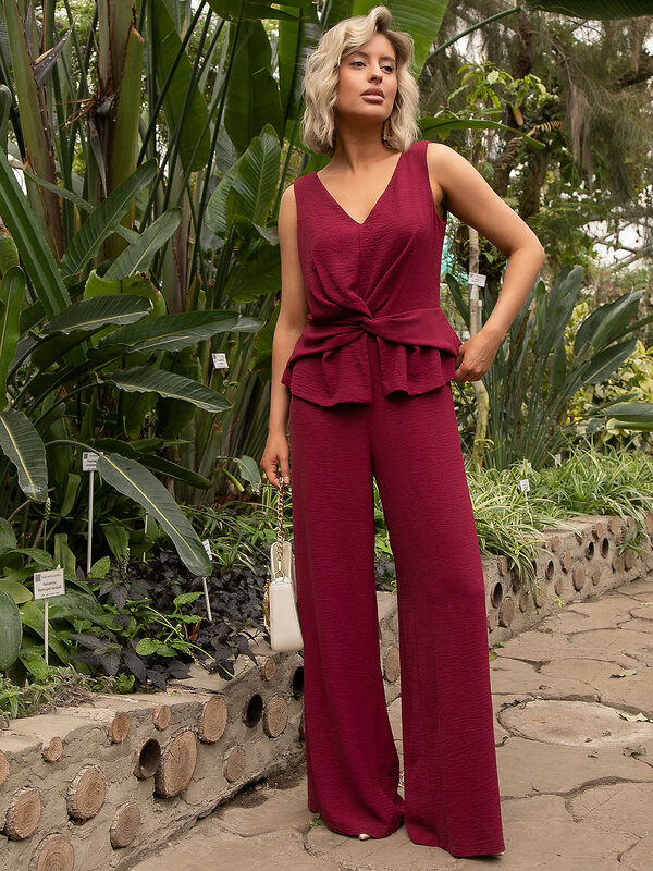 LT Collection Комбинезон 592059 К15636-55М бордовый