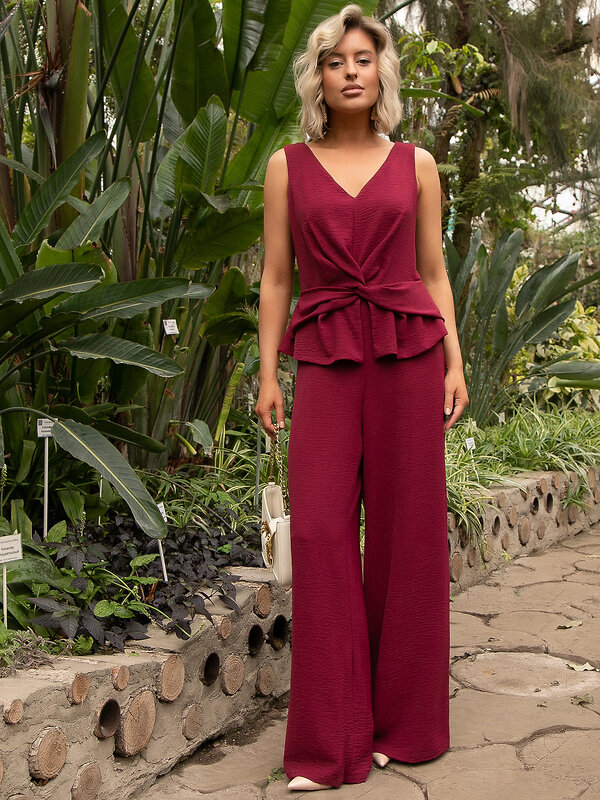 LT Collection Комбинезон 592059 К15636-55М бордовый