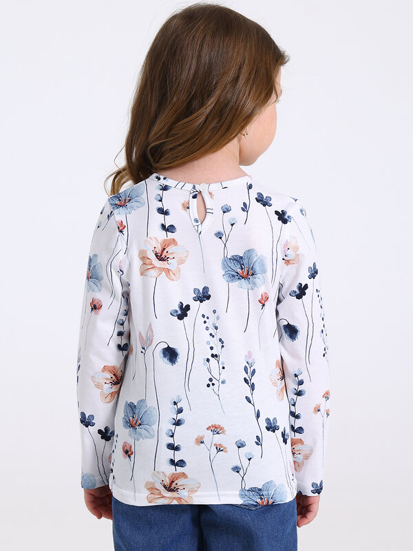 Апрель Лонгслив 592074 1ДДЛД3568001н крупные нежные цветы