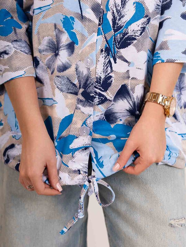 Текс-плюс Рубашка 592120 00-00248109 Голубой, бежевый