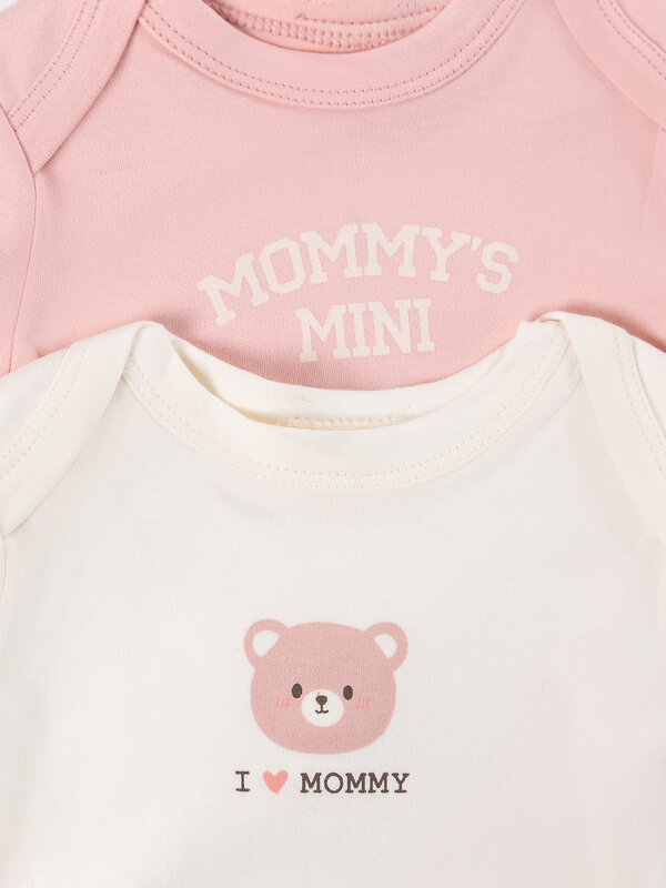 MARK FORMELLE Боди детское 592202 13015-2 молочный +серебристо -розовый +печать