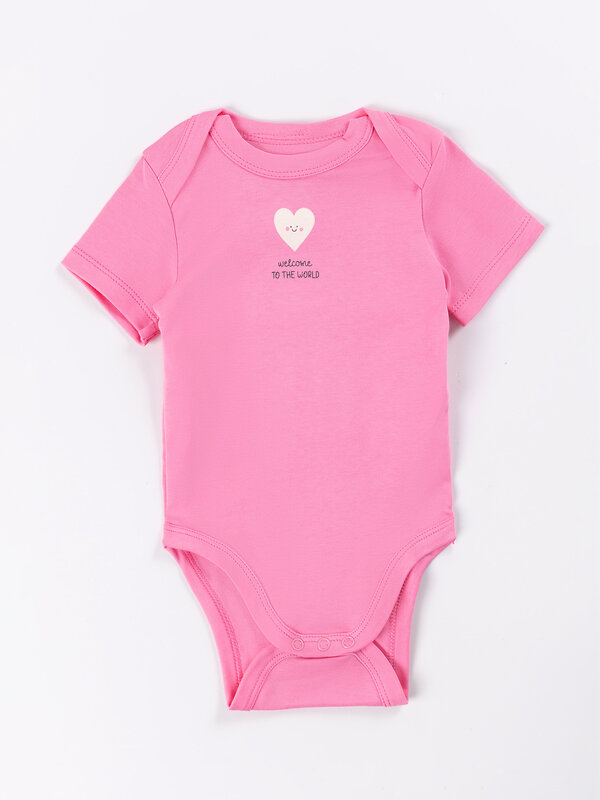 MARK FORMELLE Боди детское 592203 13015-2 сердечки на молоке +розовое саше