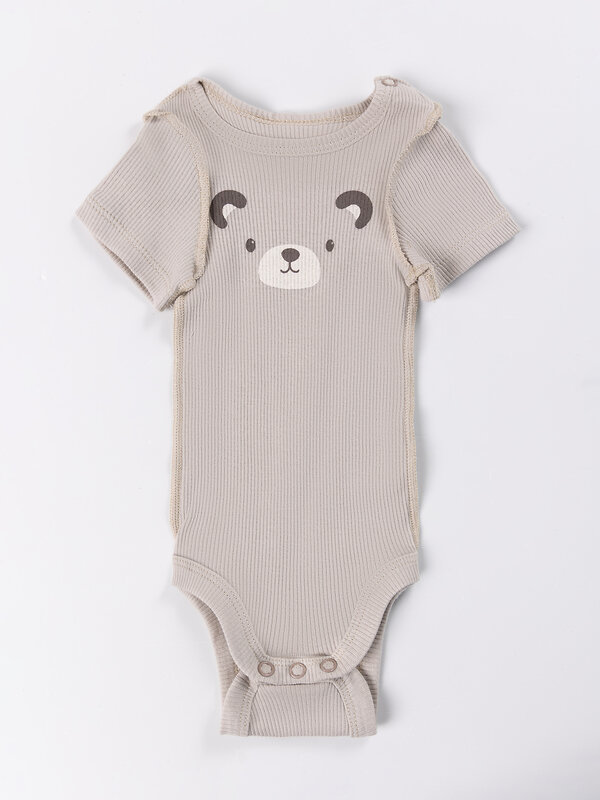 MARK FORMELLE Боди детское 592204 13023-2 серо -коричневый +бежевый +печать