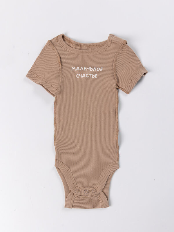 MARK FORMELLE Боди детское 592204 13023-2 серо -коричневый +бежевый +печать