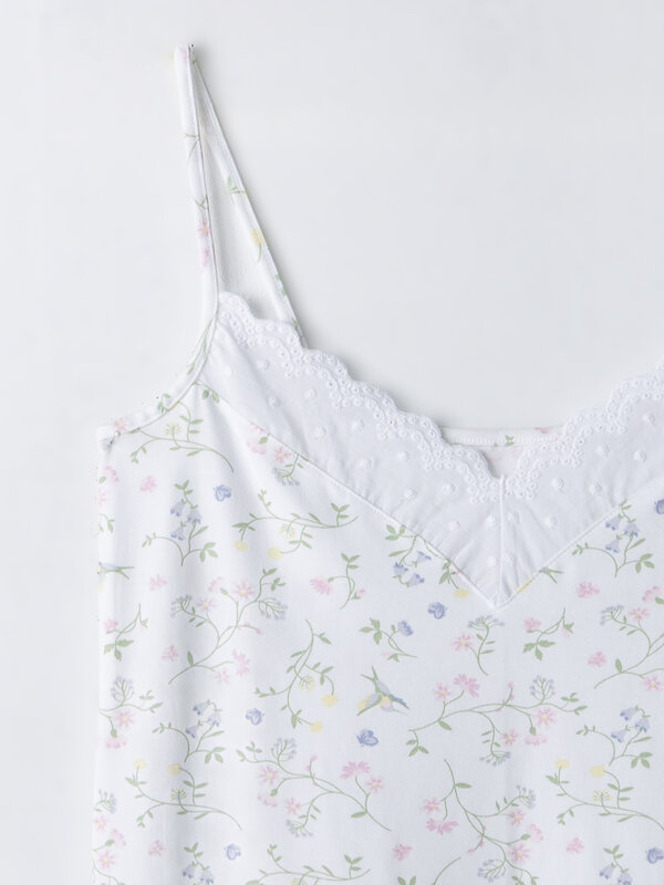 MARK FORMELLE Сорочка 592271 152496 колибри с цветами на белом