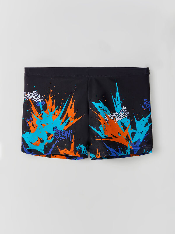 MARK FORMELLE Шорты плавательные 592286 703362 граффити на черном