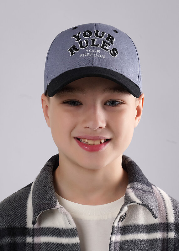 CLEVER Кепка 592308 109 х/б серый/чёрный