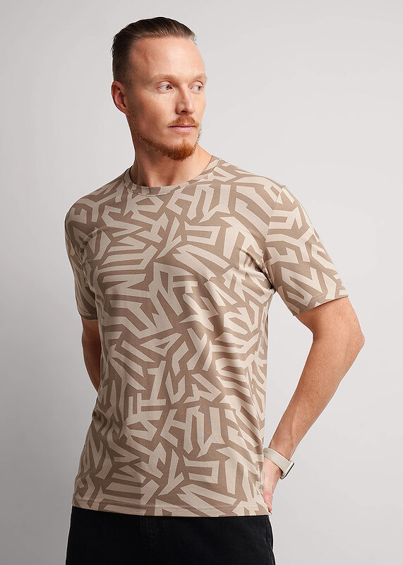 CLEVER Футболка 592350 561982/03гн maxi(макси) бежевый/т.бежевый