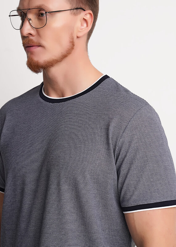 CLEVER Футболка 592359 562538/04кжн maxi(макси) т.синий/белый