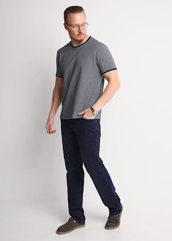 CLEVER Футболка 592359 562538/04кжн maxi(макси) т.синий/белый