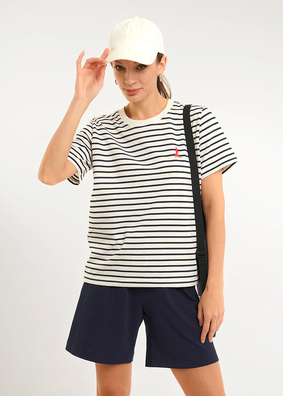 CLEVER Футболка 592425 LF26-1234/1 молочный/т.синий