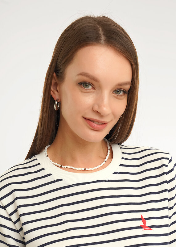 CLEVER Футболка 592425 LF26-1234/1 молочный/т.синий