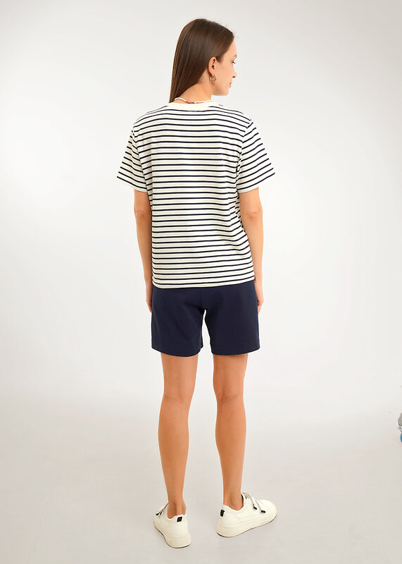 CLEVER Футболка 592425 LF26-1234/1 молочный/т.синий