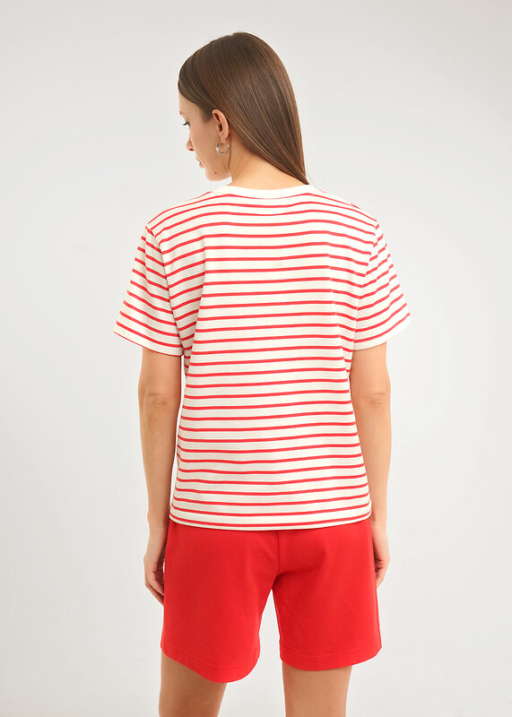 CLEVER Футболка 592426 LF26-1234/1 молочный/красный